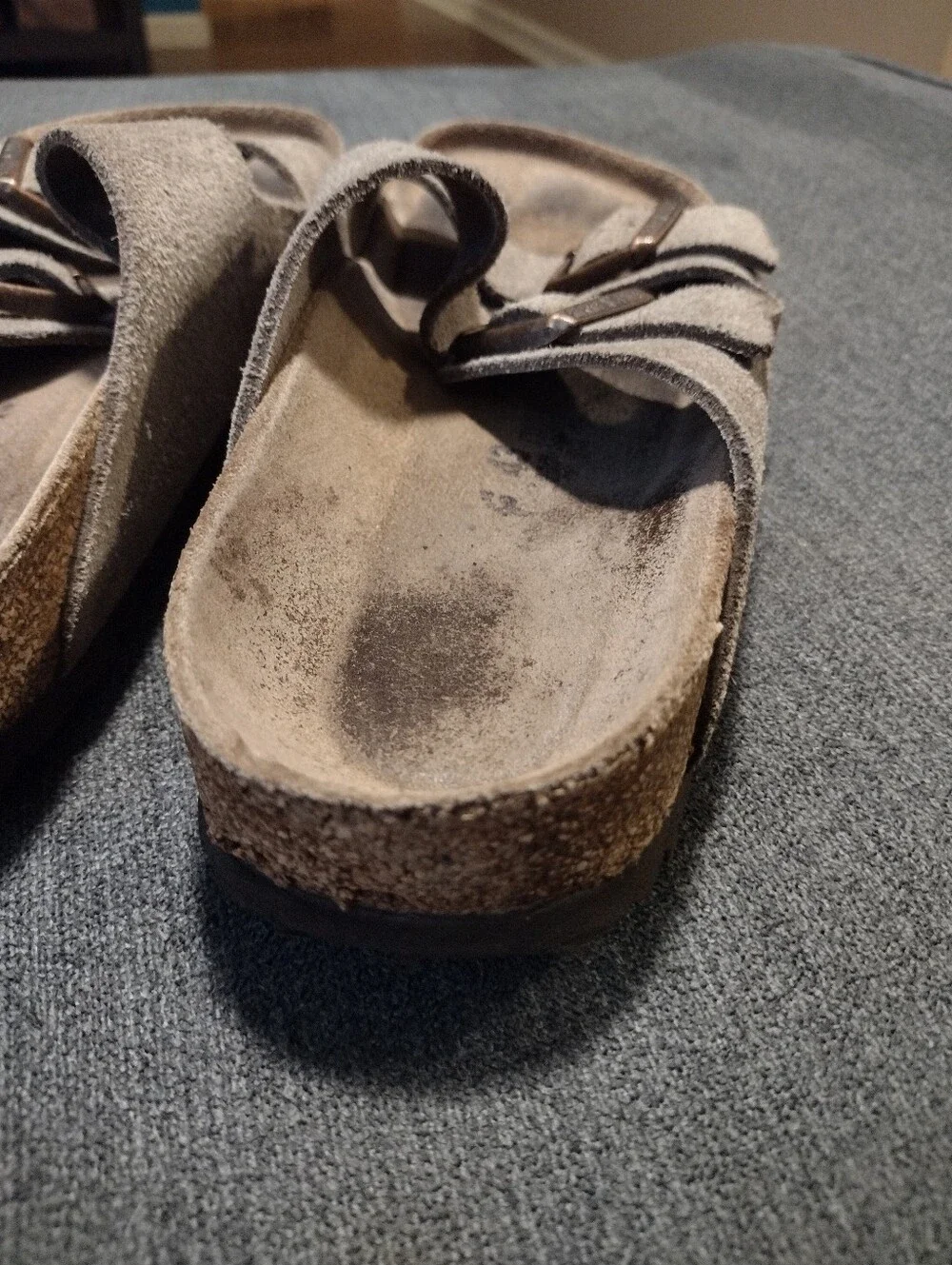 Birkenstock Arizona Suede Sandals – Tan / Taupe – Size 43